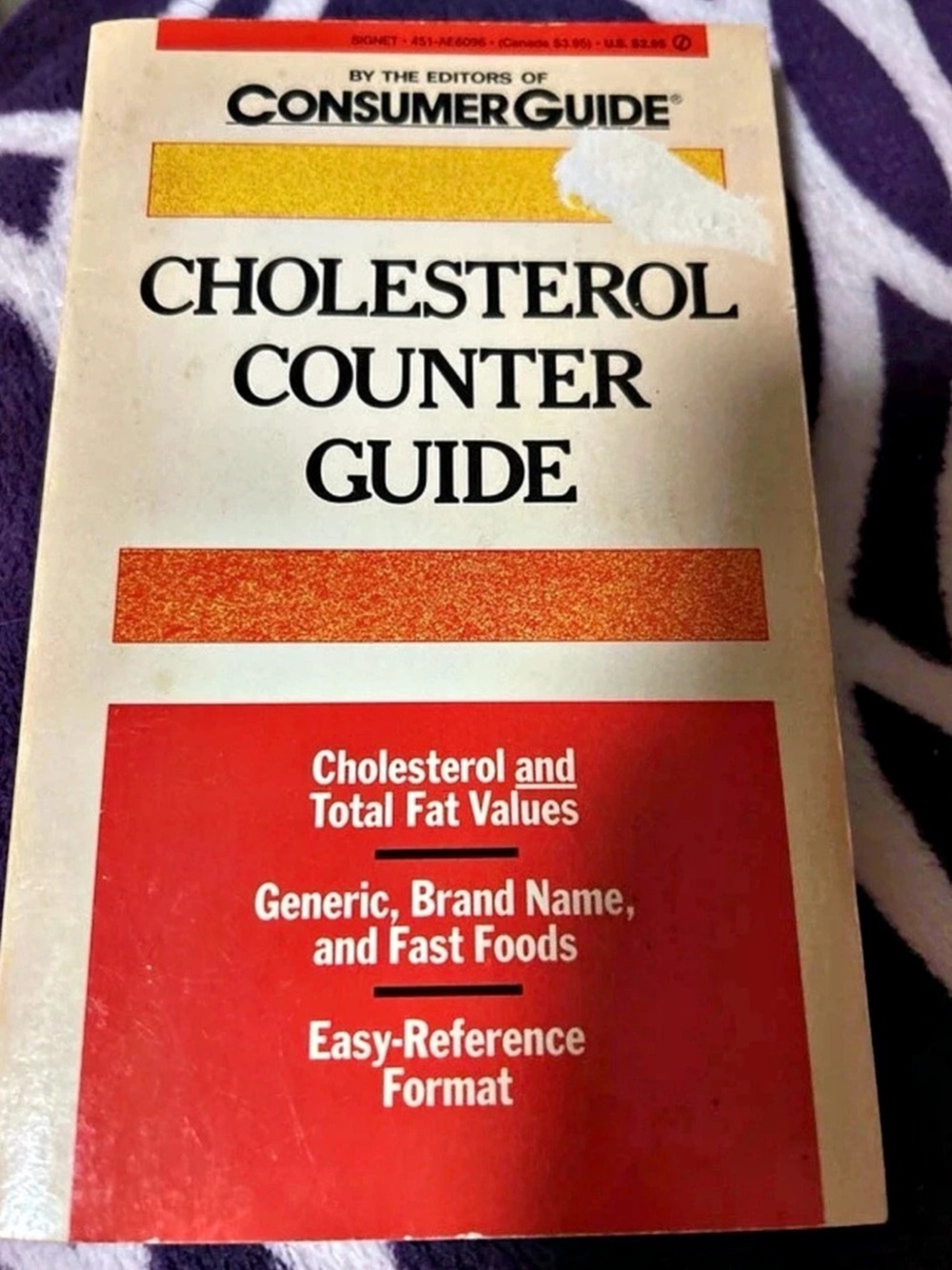 Consumer Guide Cholesterol Counter Guide Health Reference Book